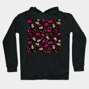 Pinky Skull Pattern Hoodie